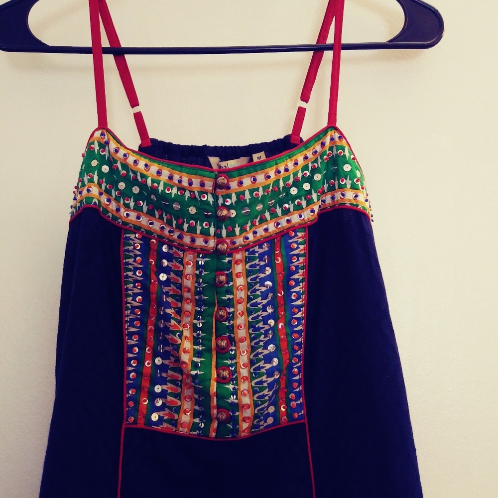 Nice Navy Blue Dress with Gorgeous Detail, Size M - Picture 3 of 9